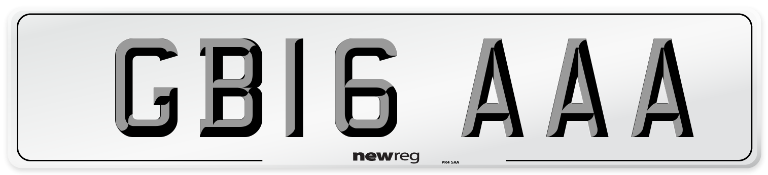 GB16 AAA Number Plate from New Reg